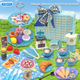 Children's afternoon tea coffee picnic set/children's fruit cutting set/children's fun picnic set/children's afternoon tea snack set suitable for 5-8 years old Children's Day birthday Christmas gift