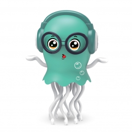 New style electric dancing jellyfish magic light music wearing glasses octopus electric octopus funny induction toy