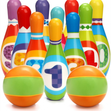 Kids Foam Bowling Set, 10 Pins