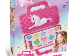 True Pink Toddler Makeup Set - Girls Cosmetic Toy Set Non-toxic and Washable Children